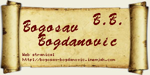Bogosav Bogdanović vizit kartica